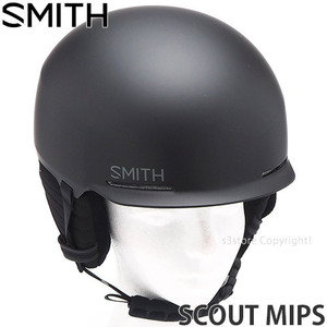 1円～ 22-23 SMITH SCOUT MIPS MATTE BLACK L(59-63) スミス スカウト ミップス スノーボード ヘルメット プロテクター SNOW [同梱不可]