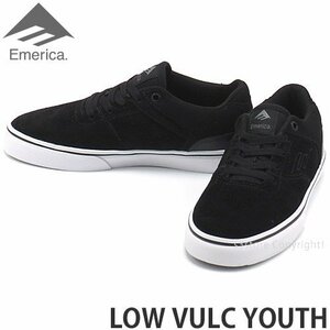 1円～ EMERICA LOW VULC YOUTH Blk/Wht/Gum 23.0cm エメリカ ロウ バルク ユース スケートボード スニーカー シューズ 靴 [同梱不可]