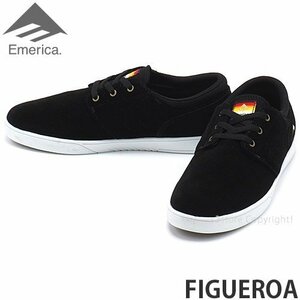 1円～ EMERICA FIGUEROA BLACK 27.5cm エメリカ フィゲロア シグネチャーモデル スニーカー スリッポン メンズ SHOES [同梱不可]