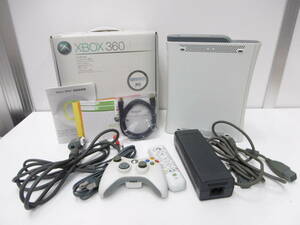 ゲーム祭 XBOX360 本体 60GB Microsoft ホワイト テレビ 純正コントローラー メーカー生産終了 通電確認済 使用品 ジャンク品 長期保管品