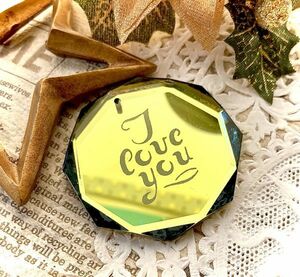 ☆*:＊X'mas特別出品＊:*☆ヴィンテージ・スワロフスキーArt.6402・44mm”I Love You★クリスタルサハラ★レア商品！(入手困難)