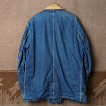 ビッグサイズ48 【Lee 81-LJ】 60s Denim Chore Jacket / 60年代 デニム カバーオール ブランケット ワーク ジャケット ビンテージ 50s70s_画像2