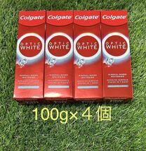 ※４個セット　新パッケージ　コルゲート　Colgate 100g オプティックホワイト プラスシャイン　ホワイトニング 歯磨き粉 送料込_画像1