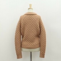 美品◆CARVEN カルヴェン シルク混 ウール ニット セーター ピンクベージュ S_画像2