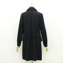 ◆A.P.C. アーペーセー バックベルト ウール ダブル コート 黒 ブラック 36_画像2