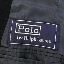 国内正規品◆POLO RALPH LAUREN ポロ ラルフローレン ウール ロング チェスター コート 黒 ブラック M_画像9