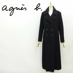 *agnes b. Agnes B wool long double coat black black 1