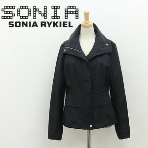 ◆SONIA RYKIEL ソニアリキエル ナイロン ジップ ジャケット 黒 ブラック 38