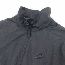 ◆NIKE ナイキ HBR STMT WOVEN JACKET ビッグスウォッシュ ナイロン ウーブン ジャケット 黒 ブラック×ホワイト L_画像4