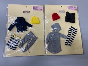 【未使用】復刻版初代リカちゃんサイズ　ジャケットドレスセット＆ベストドレスセット2点　リカちゃんキャッスル　リトルファクトリー