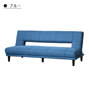 幅180cm 布張り かわいい ソファーベッド 3人掛けソファ ファブリック ソファー ソファ リクライニング ブルー