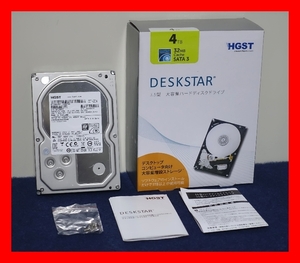 ★HGST Deskstar 4TB 使用538時間 3.5インチHDD SATA 5700rpm 32MBキャッシュ SATA 6Gb/s HMS5C4040ALE640 0S03361 ジャンク★