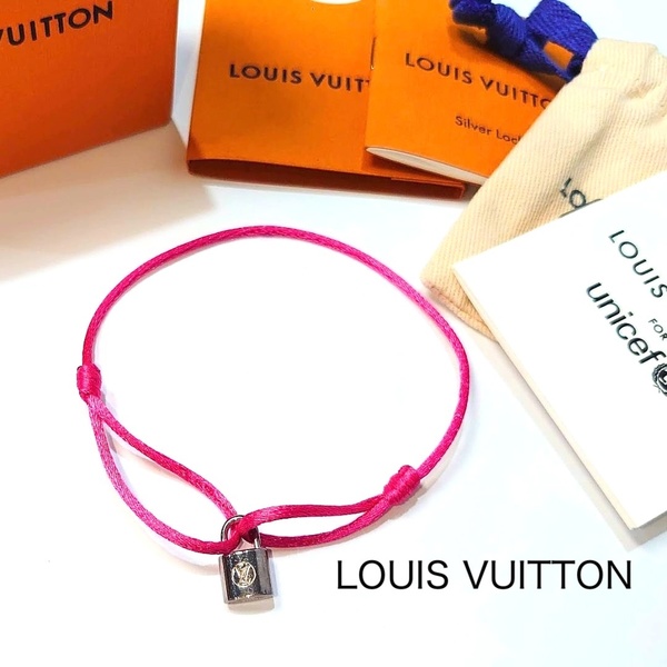 【レアカラー】LOUIS VUITTON ルイヴィトン LV ブレスレット シルバー ロックイット Q95799 Ag925 銀 ユニセフ カデナ パドロック 南京錠