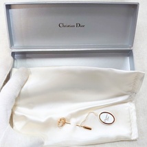 【レア】Christian Dior CD クリスチャン ディオール CDロゴ ラインストーン ピンブローチ ブローチ ヴィンテージ ゴールド 【送料無料】_画像9