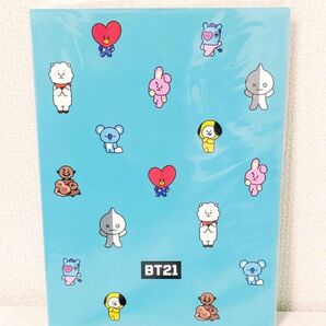 BT21 ＊ LINE FRIENDS A4 クリアファイル (20枚) ☆ ブルー