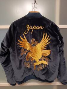 テーラー東洋 SOUVENIR JACKET GOLD EAGLE×JAPAN MAP　別珍×サテンキルト リバーシブルスカジャン 2014年 冬モデル