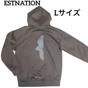 ESTNATION エストネーション FFF プリントスウェットパーカー 両サイドポケット付き Lサイズ