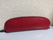 本革ペンケース 　ヌメ革　パイロット　赤色　生産終了品　コンパクトサイズ　１円スタート_画像2