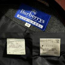 J21【幻のカシミヤ!!】定価12万●BURBERRY BLUE LABEL●極暖ウールトレンチコート　バーバリーコート　レディース　ロングシルエット_画像10