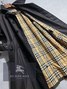 b21超美品BURBERRY LONDON★ステンカラーコート★美しい光沢感●ギャバジンコットン 【圧倒的存在感!!】〜参考価格15万　メンズ　コート　M