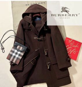 J36 【イギリス製】定価16万●超美品 BURBERRY ●speciality duffle!!高級メルトンウールダッフルコート　バーバリーコート　レディース　