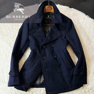 e16【極暖ウール使用】定価14万●超美品BLACK LABEL CRESTBRIDGE 羊毛ウール●圧倒的高級感!!ダウンPコート●メンズ　バーバリーコート