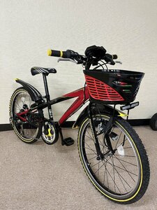 【北見市発】ブリヂストンクロスファイヤー ACTIVE SPORT GEAR ジュニア自転車 B5J40668 22インチ 7段ギア 黒赤