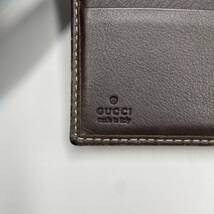 GUCCI グッチ GGキャンバス ラブリー ウォレット 折り財布 グッチシマ レディース ブラウン系 財布_画像4