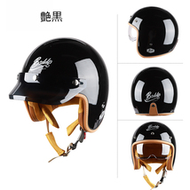 ジェットヘルメット 新品 バイザー付バイク 内蔵サングラス ビンテージ BP-310 ハーレー 半キャップ M -XXLサイズ 3色選択可_画像6