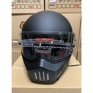 新入荷 CRGメーカー工場　バイク用　ライダーズ　オンロード　ガラス繊維　フルフェイスヘルメット 艶消し黒