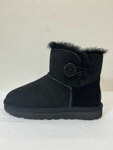 在庫処分　アグUGG　ミニ　ベイリー ボタン　　US（7）-24.0 訳あり(箱無し)　並行輸入品　ブラック