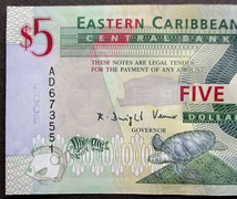 東カリブ通貨庁・2008年・5ドル紙幣_画像3