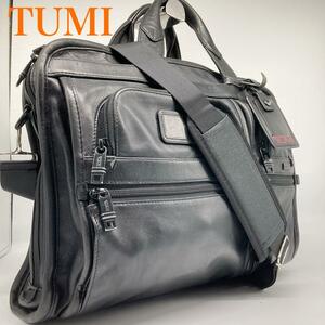 【ビジネスの定番】【大容量】トゥミ TUMI ブリーフケース ビジネスバッグ メンズ 2way ショルダーバッグ ナッパ レザー ブラック