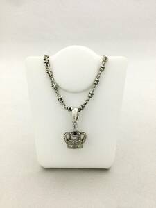 Justin Davis Justin Davis Crown Stone flair chain necklace silver accessory 925[C316520]