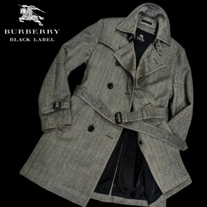 バーバリ ーブラックレーベル ウール トレンチコート ライナー付き ロング丈 BURBERRY BLACKLABEL 羊毛 コート アウター ジャケット 