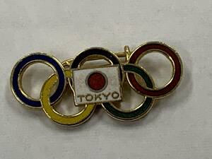 1964年　東京オリンピック　東京五輪　記念品　日の丸と大会マーク　記念章　バッチ　メダル