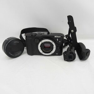 【ジャンク品】Nikon ニコン ミラーレス一眼レフカメラ Nikon1 V3 10-30ｍｍ レンズセット ※一部破損/電源不具合あり 11442215 1209