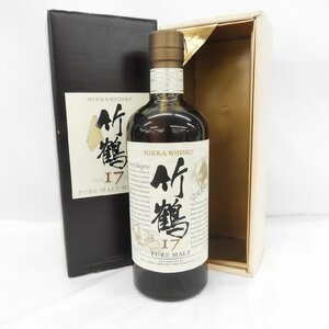 【未開栓】NIKKA ニッカ 竹鶴 17年 ピュアモルト 旧ラベル ウイスキー 700ml 43% 箱付 11452354 1216