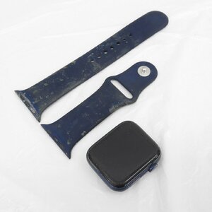 1円～【難有/中古】Apple Watch Series6 44ｍｍ GPS+Cellular M09A3J/A ブルー/ネイビーバンド ※ダメージ大/ボタン押し感無842125899 1226