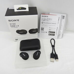 1円～【ジャンク】SONY ソニー ワイヤレスステレオヘッドセット イヤホン h.ear in 3 Truly Wireless WF-H800 (B) ブラック 835106390 0103