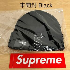 未開封 22fw Supreme New Era S Logo Beanie Black タグ ステッカー付 Supreme Online 購入 シュプリーム キャップ ビーニー ニューエラ