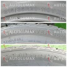 フロント 275/40R20 106H XL リア 315/35R20 110V XL ROADMARCH SNOWROVER 868 新品 スタッドレスタイヤ 2本ずつセット 2023年製 N3118._画像5