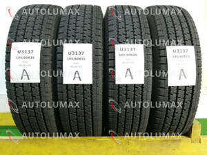 195/80R15 107/105N LT Toyo DELVEX 935 中古 スタッドレスタイヤ 4本セット 2022年製 トーヨー U3137.A