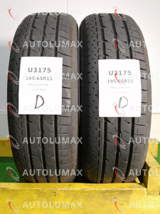 195/65R15 91H Bridgestone LUFT RVⅡ 中古 サマータイヤ 2本セット 2022年製 送料無料 195/65/15 ブリヂストン U3175.D