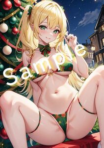 【高品質】サンタ クリスマス アニメ ACG 漫画 ゲーム コスプレ ポスター 匿名配送 A4 グラビア セクシー かわいい No.H277