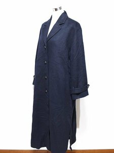 美品♪ La Sante アンシャンテ カシミヤ100％ 上質 ロングチェスターコート 黒