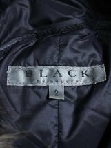 BLACK マウジー ラクーンファーフード付 軽量 デザインダウンハーフコート ジャケット_画像3
