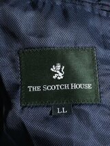 THE SCOTCH HOUSE スコッチハウス ピンチェック柄風 綿混 ウールジャケット LL_画像4