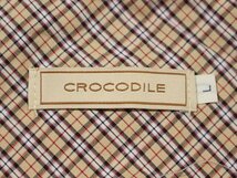 CROCODILE クロコダイル ロゴ刺繍 霜降り クルーニットセーター L_画像3