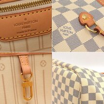 LOUIS VUITTON ルイヴィトン ダミエ アズール ネヴァーフルMM トートバッグ N51107 白 ホワイト [H207013]_画像10